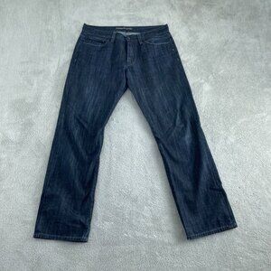 Express Mens Jeans Size 34x34 Cotton Dark Wash Denim Straight Leg 1679
